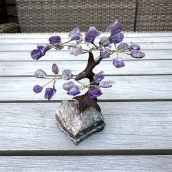 Unikt H�ndlavet Krystaltr� med �gte Ametyst (7)