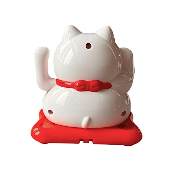 Hvid Lucky Cat  En Charmerende og Unik Fortolkning af Den Klassiske Maneki Neko