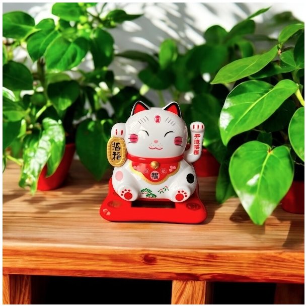 Hvid Lucky Cat  En Charmerende og Unik Fortolkning af Den Klassiske Maneki Neko