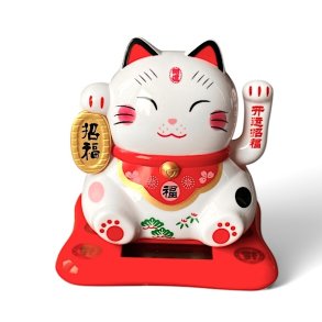 Hvid Lucky Cat  En Charmerende og Unik Fortolkning af Den Klassiske Maneki Neko