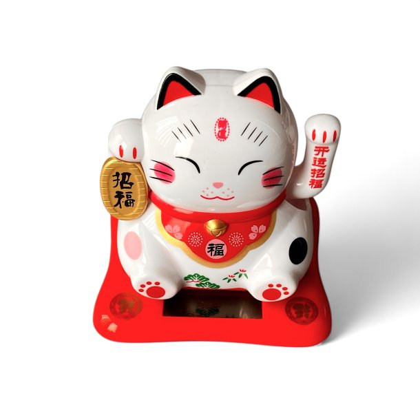 Hvid Lucky Cat  En Charmerende og Unik Fortolkning af Den Klassiske Maneki Neko