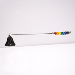 Lyseslukker i st�l m. 7 chakra glasperler - 28 cm