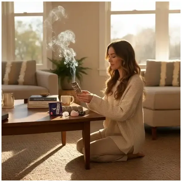 Mnemagiens Ritualst  Smudging, Krystaller og Mneenergi