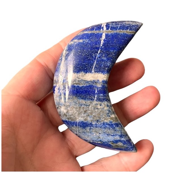 Unik m�ne i poleret lapis lazuli � 7,7 cm - V�gt 139 gram