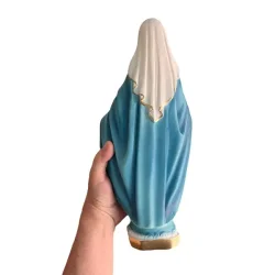 Stor Fluoserende Madonna statue 33x15 cm  Hndmalet italiensk gipsfigur