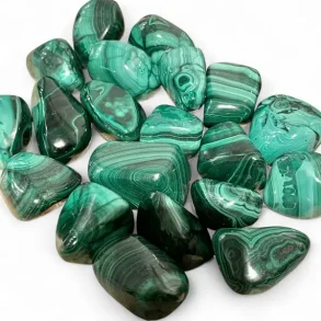 Malakit lommesten i smukke grnne nuancer (34 cm)