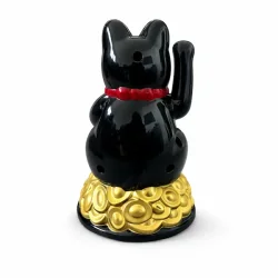 Maneki Neko sort vinkekat � held, rigdom og bev�gelse 13 cm