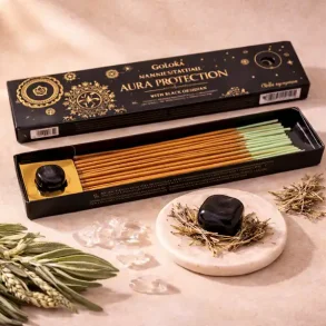 Manifestation R�gelsespinde fra Goloka med Obsidian � 11 - 12 Aura Protection pinde