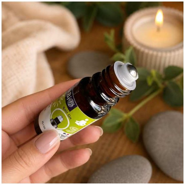 Zen Roll On med �teriske olier p�f�res nemt med roll on-kugle til personlig velv�re.