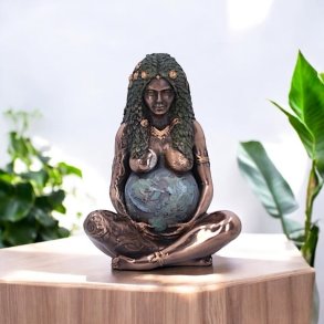 Magisk Gaia Gudinde Figur - Moder Jord Statue, 8,5 cm