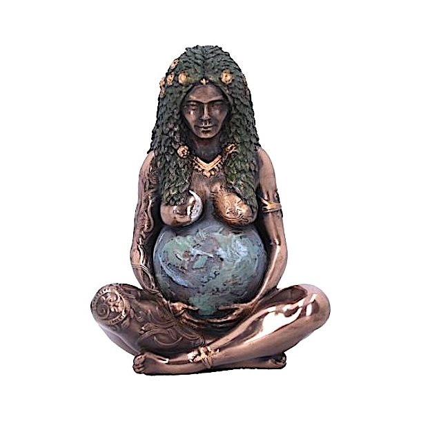 Magisk Gaia Gudinde Figur - Moder Jord Statue, 8,5 cm