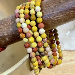 Krystal armb�nd | Mookait | 4 mm. stenperler | M�l 16 - 18 cm