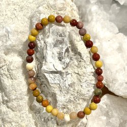 Krystal armbnd | Mookait | 4 mm. stenperler | Ml 16 - 18 cm