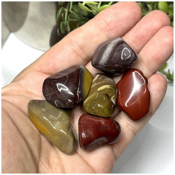 Jaspis | mookait | lommesten | Ml ca. 2,5 - 3 cm