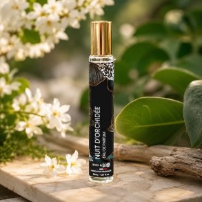 Nuit d&rsquo;Orchid�e Eau de Parfum 30 ml med naturlig botanisk baggrund og hvide blomster &ndash; varm og sensuel fransk parfume med vanilje og ravnoter.