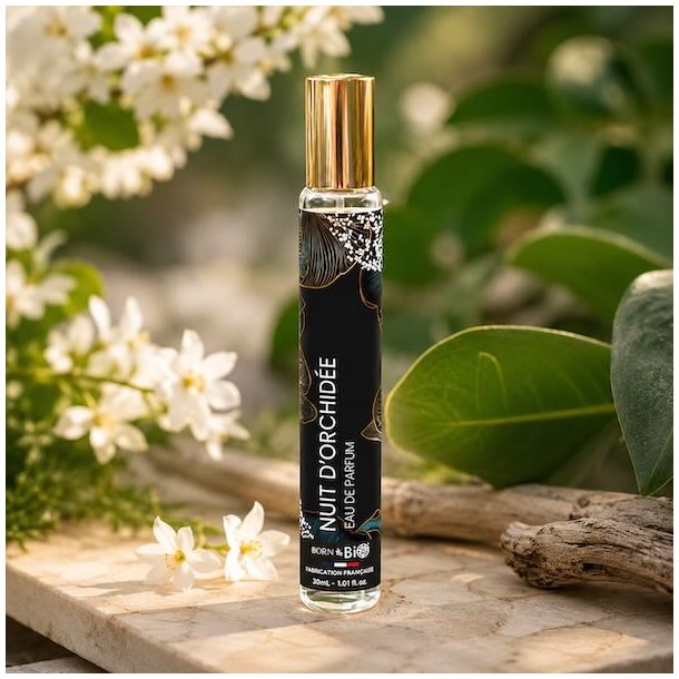 Nuit d&rsquo;Orchid�e Eau de Parfum 30 ml med naturlig botanisk baggrund og hvide blomster &ndash; varm og sensuel fransk parfume med vanilje og ravnoter.