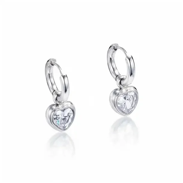 Hjerte-Creoler med Klare Rhinsten � Indre K�rlighed