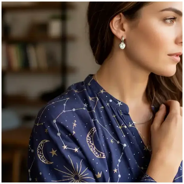 Hjerte-Creoler med Klare Rhinsten � Indre K�rlighed