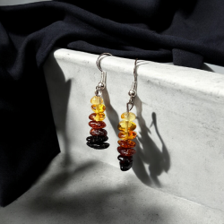 Nikkelfri reringe i gte Baltisk Rav - 4 cm