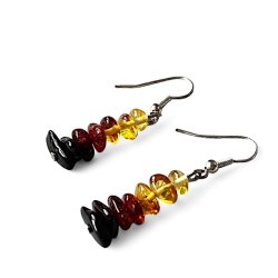 Nikkelfri reringe i gte Baltisk Rav - 4 cm