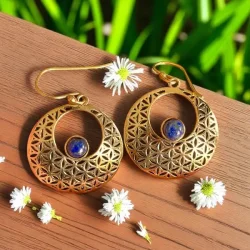 Nikkelfri reringe i Boheme Stil med Lapis Lazuli  Smukke, Naturlige og Tidlse