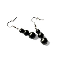 reringe i shungit nikkelfri - 5 cm lange energigivende smykker