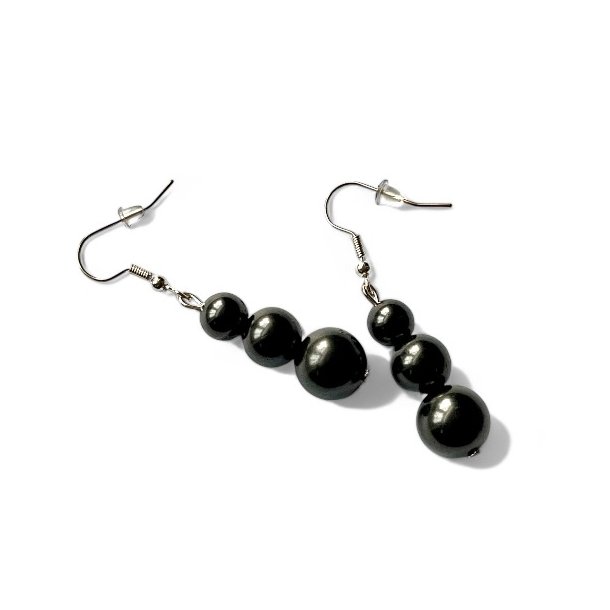 reringe i shungit nikkelfri - 5 cm lange energigivende smykker