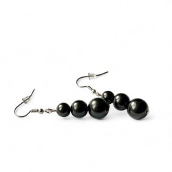 reringe i shungit nikkelfri - 5 cm lange energigivende smykker