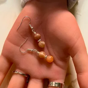 Hndlavede forslvede reringe med solsten  unikke, nikkelfri og smuk energi