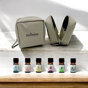 6 �teriske Olier + Gratis Taske � Perfekt til Aromaterapi & Sauna