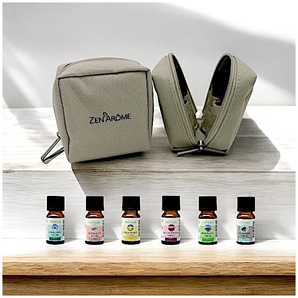 6 �teriske Olier + Gratis Taske � Perfekt til Aromaterapi &amp; Sauna