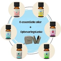 6 �teriske Olier + Gratis Taske � Perfekt til Aromaterapi &amp; Sauna