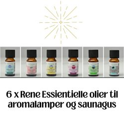 6 �teriske Olier + Gratis Taske � Perfekt til Aromaterapi &amp; Sauna