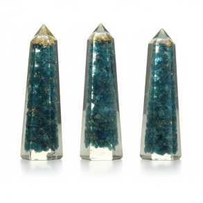 Orgonit t�rn med bl� apatit 8 cm � EMF beskyttelse & energibalance