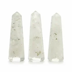 Orgonit t�rn med selenit 6,5 cm � rensende energi, klarhed og h�j spirituel vibration