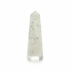 Orgonit t�rn med selenit 6,5 cm � rensende energi, klarhed og h�j spirituel vibration