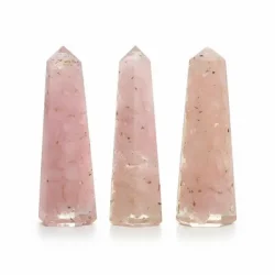 Orgonit t�rn med rosenkvarts 6,5 cm � k�rlig energi, harmoni og spirituel balance