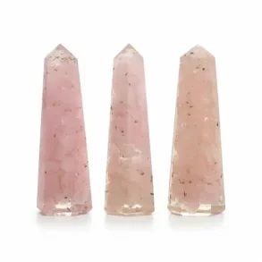 Orgonit t�rn med rosenkvarts 6,5 cm � k�rlig energi, harmoni og spirituel balance