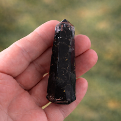 Orgonit t�rn med sort turmalin 6 cm � st�rk EMF-beskyttelse &amp; grounding