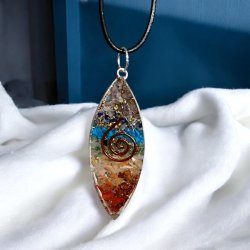 Chakravedhng i Orgonit - je med Metalspiral, 5 x 2 cm