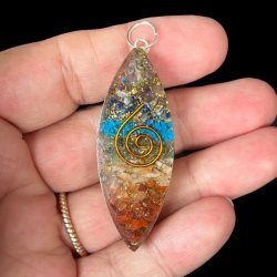 Chakravedhng i Orgonit - je med Metalspiral, 5 x 2 cm