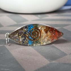 Chakravedhng i Orgonit - je med Metalspiral, 5 x 2 cm