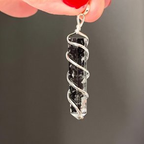 Orgonit Spiral Vedhng 4,5 cm med Shungit