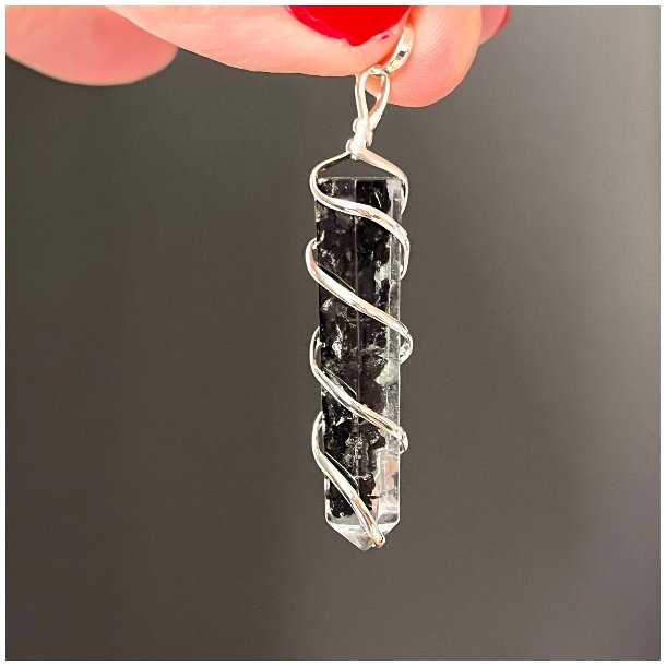 Orgonit Spiral Vedh�ng 4,5 cm med Shungit