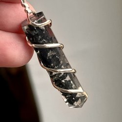 Orgonit Spiral Vedhng 4,5 cm med Shungit