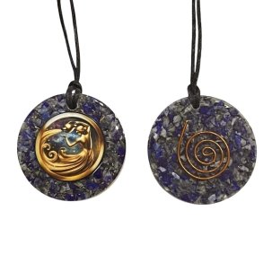 Spirituelt orgonit vedh�ng med lapis lazuli � Vandb�rerens stjernetegn