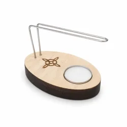 Palo Santo holder i tr� med metalstativ og plads til fyrfadslys