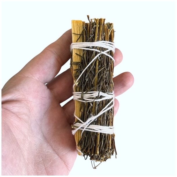 Rosmarin og Palo Santo Smudge Stick 10 - 11 cm  Rens Energi og Skab Balance i Dit Hjem