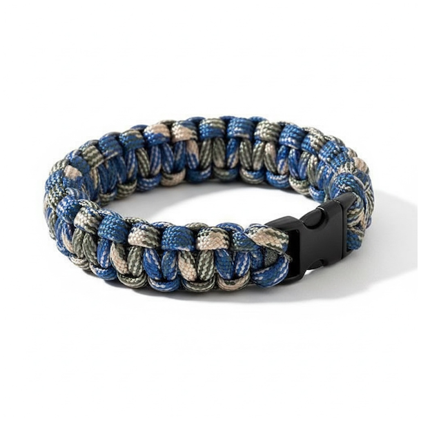 Stilfuldt, robust og unikt paracord armb�nd � h�ndlavet kvalitet, model E