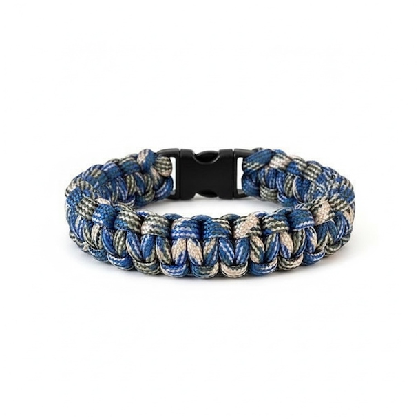 Stilfuldt, robust og unikt paracord armb�nd � h�ndlavet kvalitet, model E